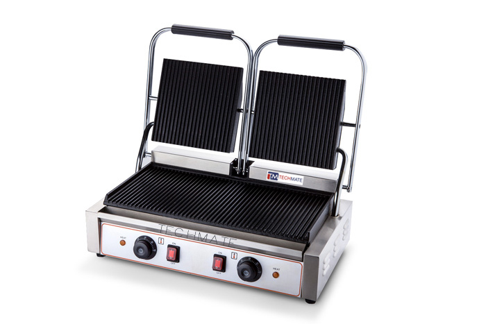 Sandwich - Stainless Steel, 20x30x15cm , Commercial Grade, Compact Design, Durable Build, Easy Cleaning, Non-stick Plates, 1500w Power