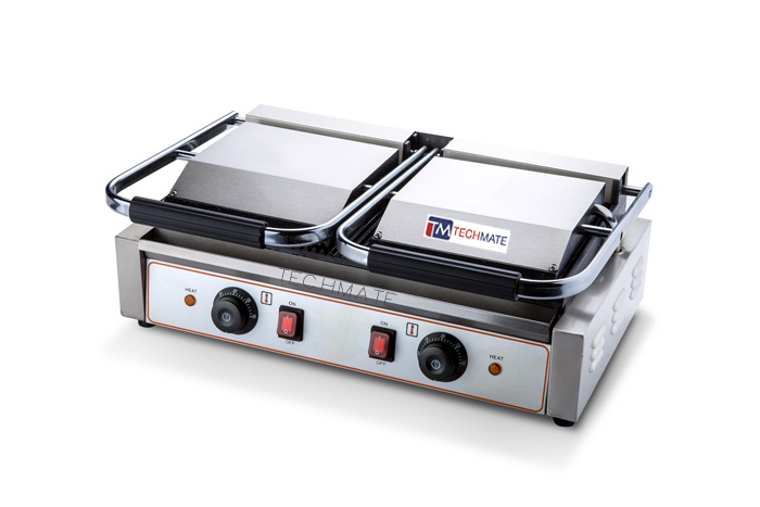 Sandwich - Stainless Steel, 20x30x15cm , Commercial Grade, Compact Design, Durable Build, Easy Cleaning, Non-stick Plates, 1500w Power