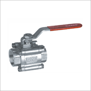 3-Piece Ball Valve - Isotactic PP, Metal Stem & Handle, Elastomer & PTFE Gasket | Corrosion Resistance, UV Protection, Long Life