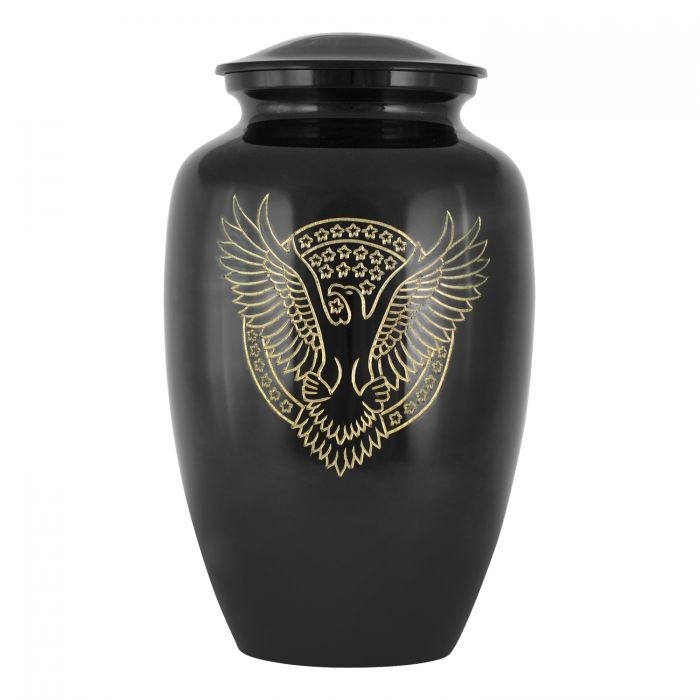 Black Blain Brass Urn- New