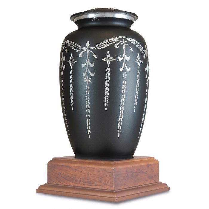 Black Blain Brass Urn- New