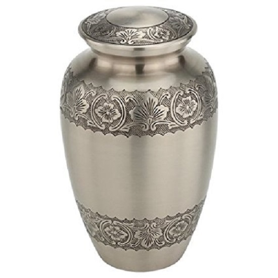 Silver New Star Bright Pewter Urn