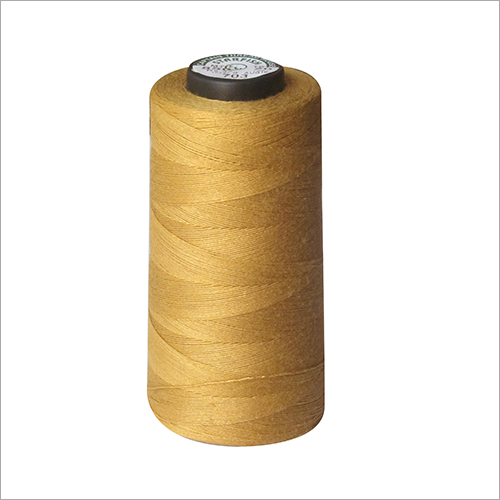 Hosiery Spun Polyester Sewing Thread - 900m Length, Yellow Color | Washable, Quick Dry, No Fade, Plain Pattern, Ideal For Industrial & Household Sewing