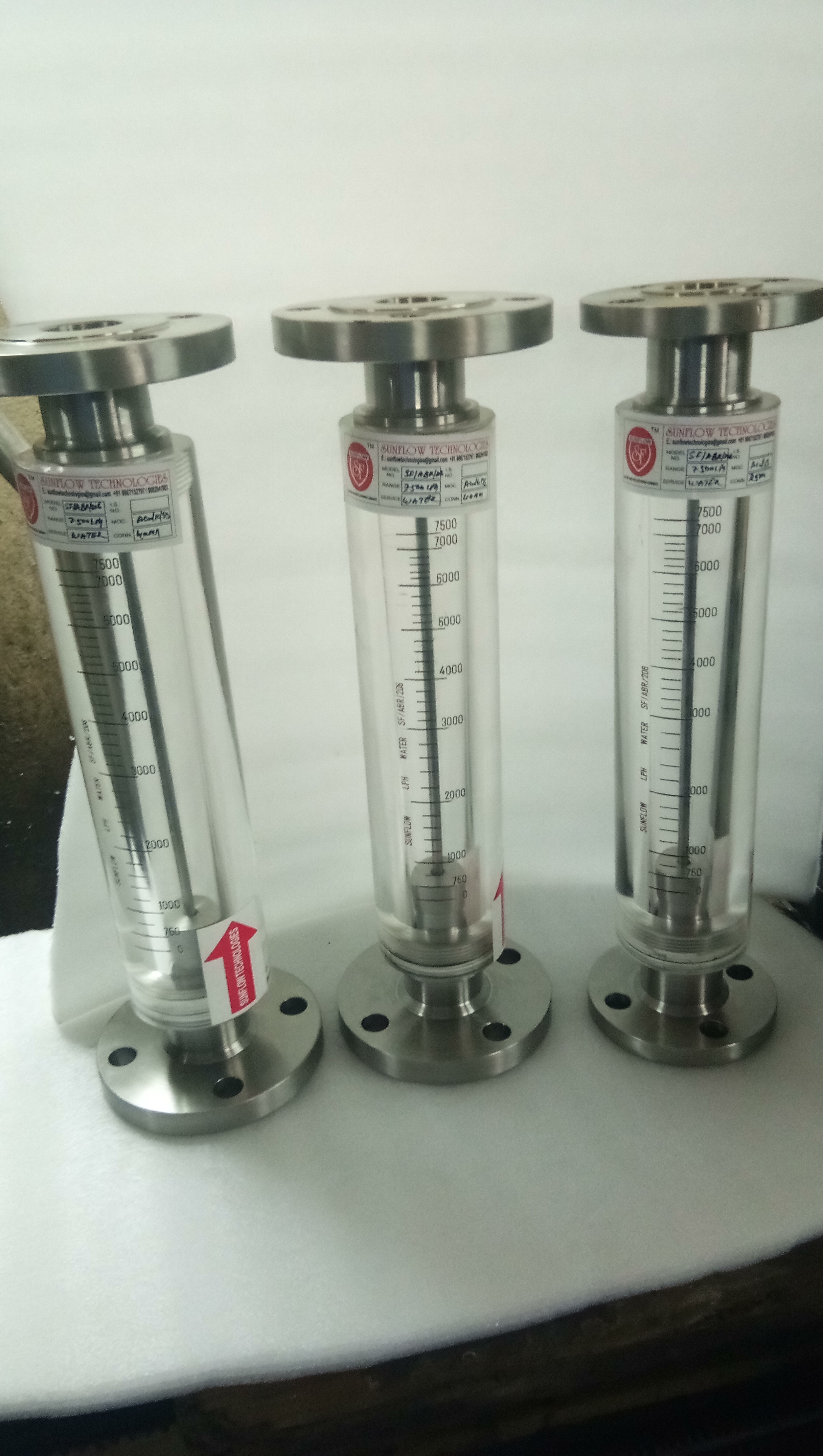 Acrylic Body Rotameter - Pmma & Stainless Steel, 1/2 To 4 Inch Size | 2.5 To 40,000 Lph Flow Range, Vertical Mounting, For Water & Gas Use