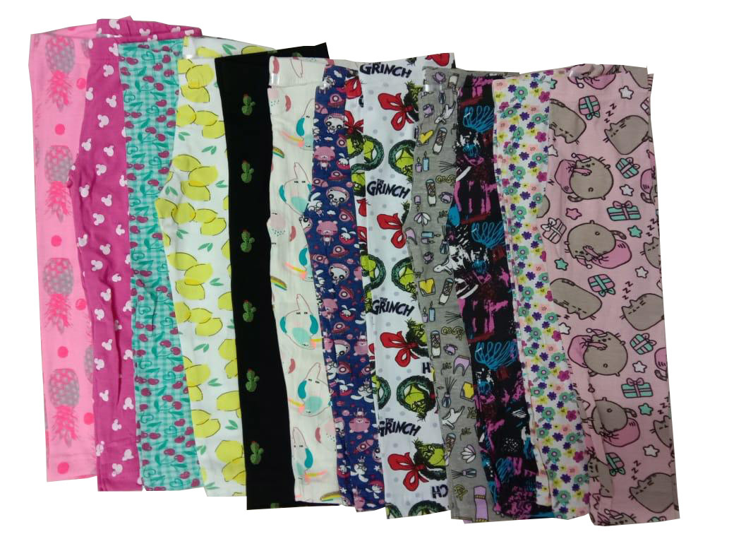 Kids Capri - 100% Cotton, Variable Sizes, Stylish Black Design, Single Pcs In Poly Bag