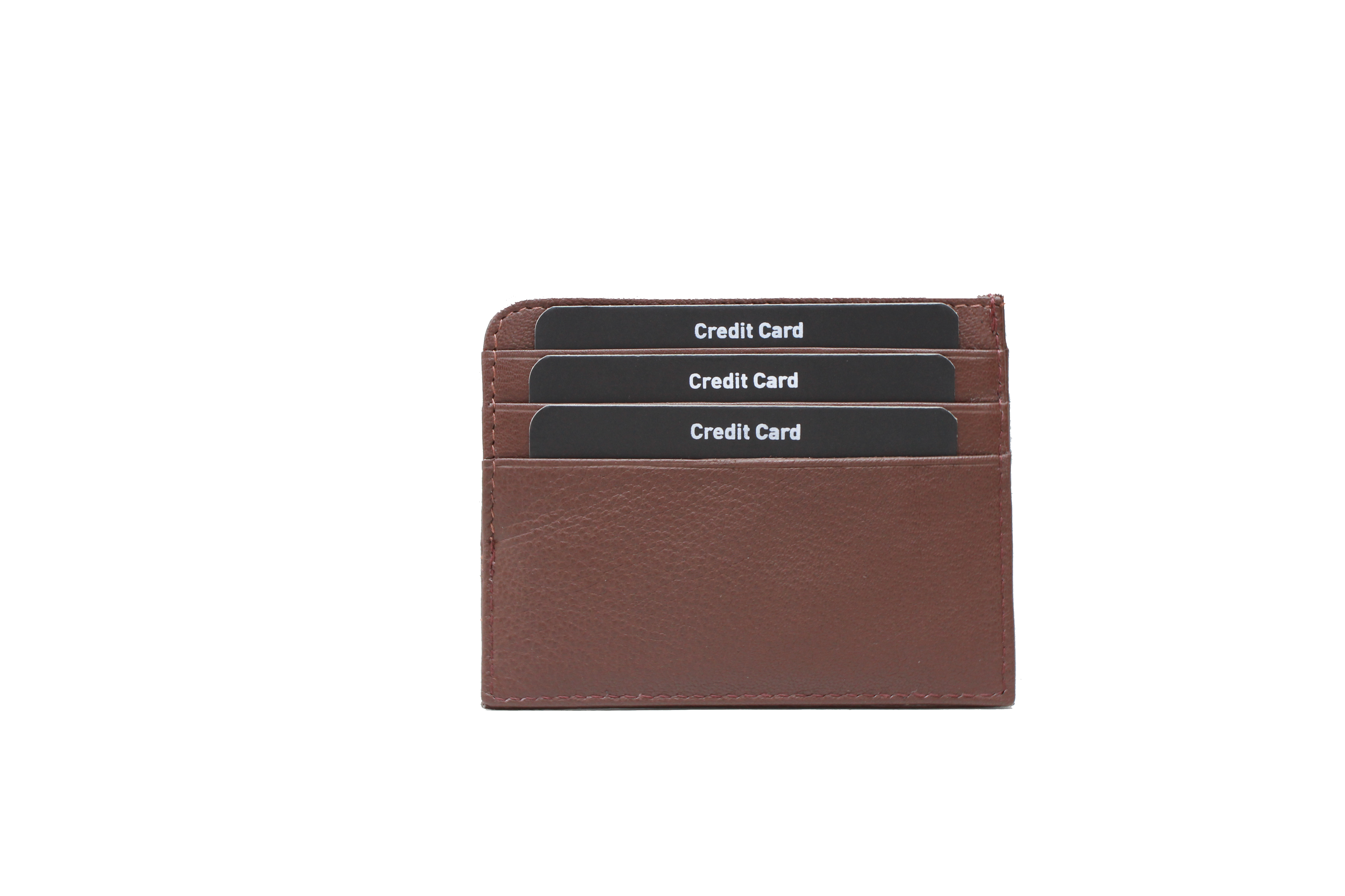 Round Corner Card Holder - Leather, 6 Card Slots, Cash Pocket | Pocket-friendly, Durable Design, Lightweight, Available In Various Colors