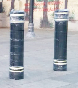 पाथवे बोलार्ड आकार: 750 ऊँचाई X 150 मिमी व्यास X 3 मिमी मोटाई