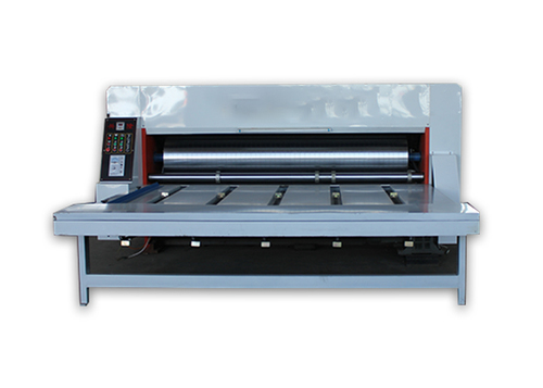 White Semi Auto Printing Slotting Die Cutting Machine , Water - Ink 3 Color Corrugated Machine