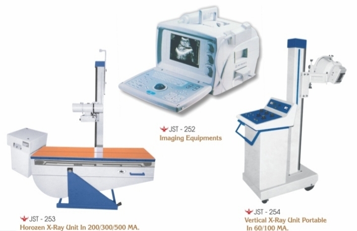 Medical Imaging Equipment Suite - Stainless Steel, Vertical X-ray Units, Solid State Systems, Pulse Oximeter, Recliner Bed & Waiting Area Seating | Comprehensive Accessories Included