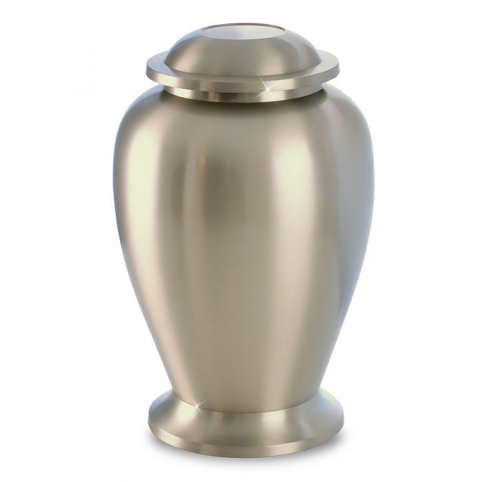 Silver Pershing Leaves Brass Urn Beautiful