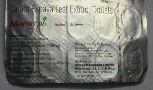 Carica Papaya Leaf Extract Tab Specific Drug