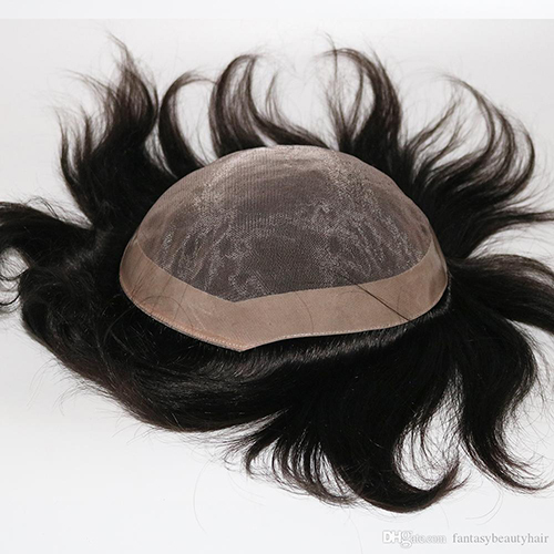 Men Human Hair Wig - Remy Human Hair, Lace-Based Cap, Soft Texture, Lightweight, Customizable Styling Options, No Shedding, Easy Attachment, Natural Appearance, Comfortable Wear