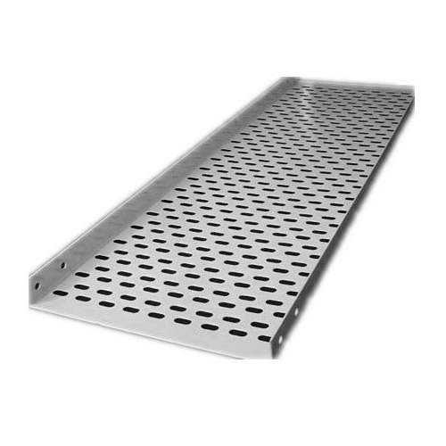 Gi Perforated Cable Tray - Aluminum, Length 1 Meter, Width 100-1100 Mm, Side Rail Height 40-100 Mm, Thickness 5-10 Mm, Galvanized Finish