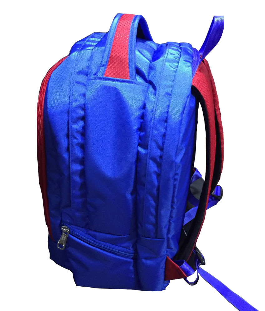 Backpack Laptop Bag - 19" Size, 25l Capacity, Blue Color | Zipped Design, Stylish With Three Main Compartments & Front Pocket