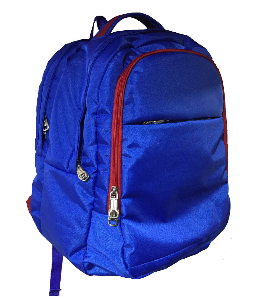 Backpack Laptop Bag - 19" Size, 25l Capacity, Blue Color | Zipped Design, Stylish With Three Main Compartments & Front Pocket