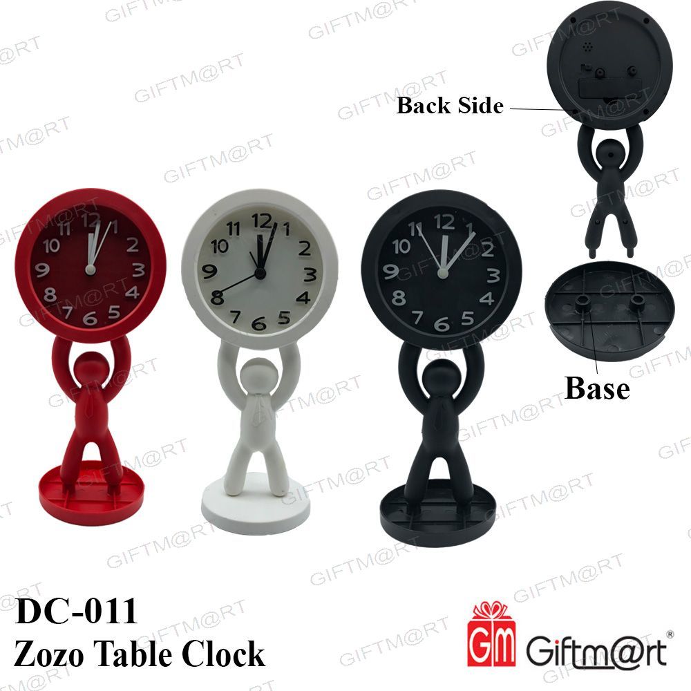 Giftmart Analog Table Clock - Color: Red