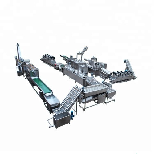 Potato Chips Making Machine - 400 Kg/hr Capacity, Stainless Steel Material, PLC Control System, Automatic Operation, 1 Year Warranty
