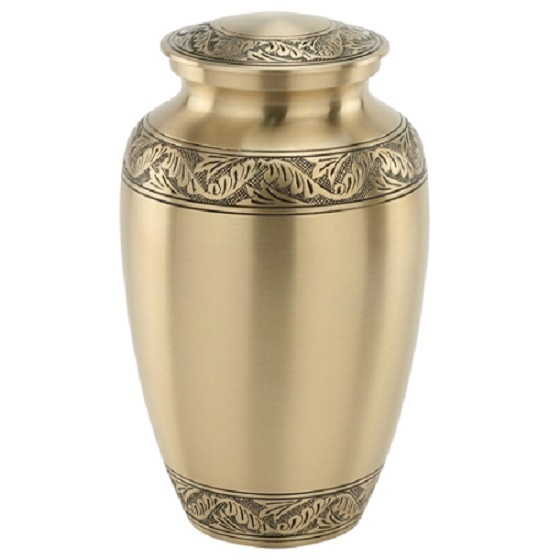 Silver Antique Pink Metal Cremation Urn