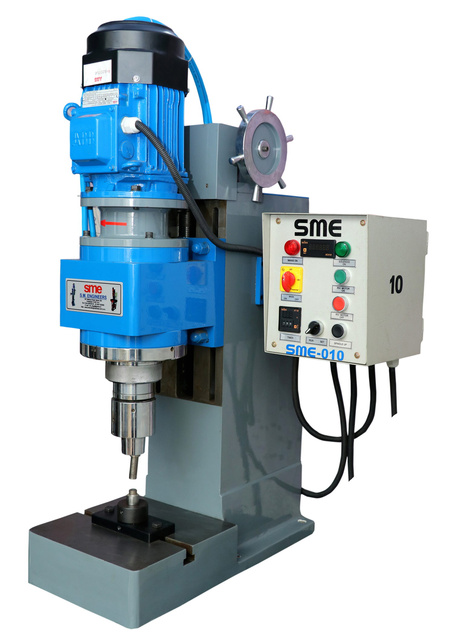 Semi Automatic Riveting Machine - Color: Blue & Gray