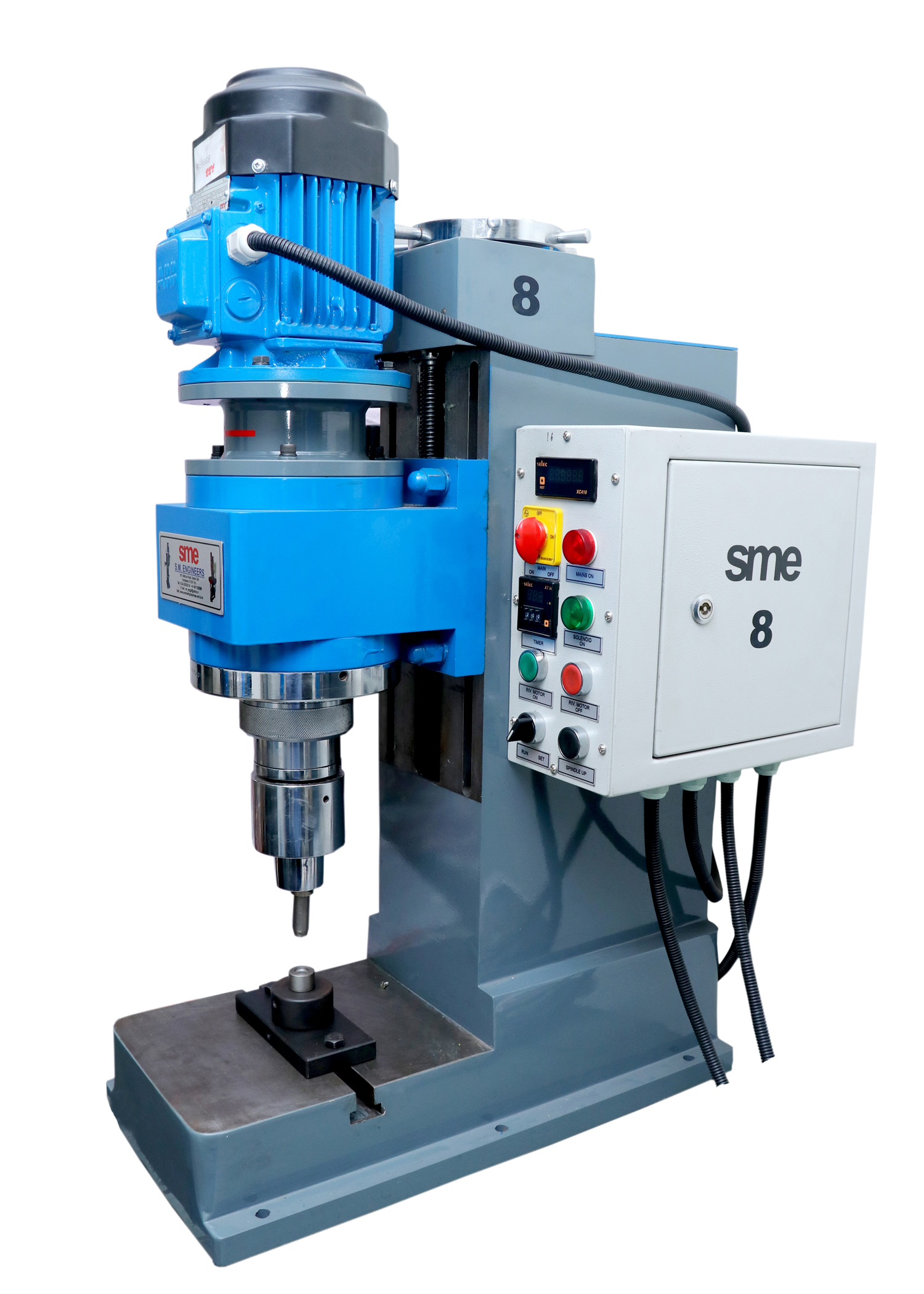 Semi Automatic Riveting Machine - Color: Blue & Gray