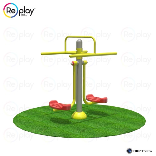 Double Mini Ski - B Class Steel Pipe, 3.7x2.7x5.4 Ft | Open Air Gym System, Ages 18-65, Max User Weight 110KG Each Side