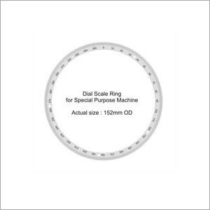 Adhesive Back Custom Design Ring Dial Scale - PP Material, 0.5 mm Thickness, Round Shape , White Color with Printing Options for Electrical Use