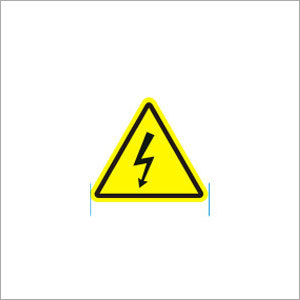 Electrical Warning Sign - Adhesive PP Sticker, 1-3mm Thickness | Black and Yellow Design with Printed Warning for Electrical Areas
