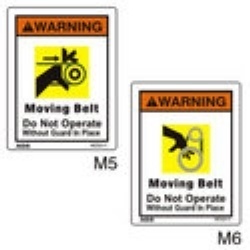 Caution Labels - PP Material, 381-508mm Length x 127-254mm Width, Multi Color | Adhesive Sticker, 1-3mm Thickness, Rectangle Design