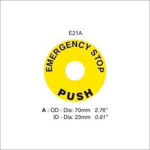 Black And Yellow Emergency Stop Signs