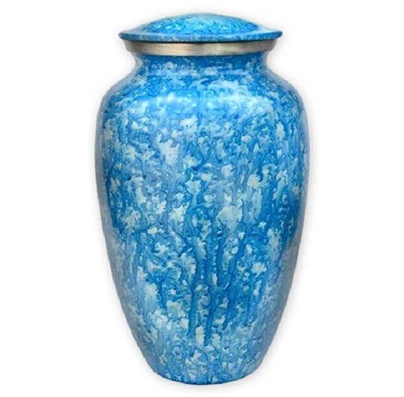 Black Classic Brass Cremation Urn In Slate Finish
