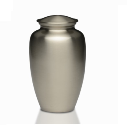 Black Classic Brass Cremation Urn In Slate Finish