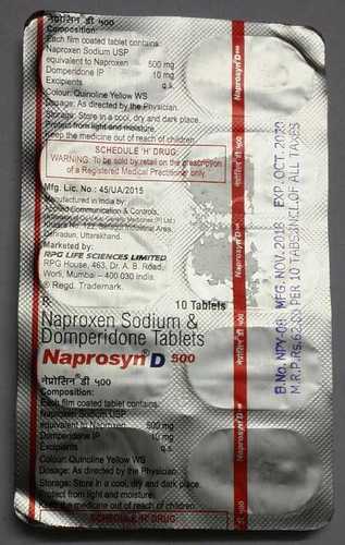 नेप्रोक्सन सोडियम डोमपरिडोन टैब विशिष्ट दवा