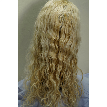 Front Lace Curly Blonde Wig - Color: Golden