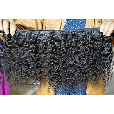 Brown Natural Tight Curly Temple Hair