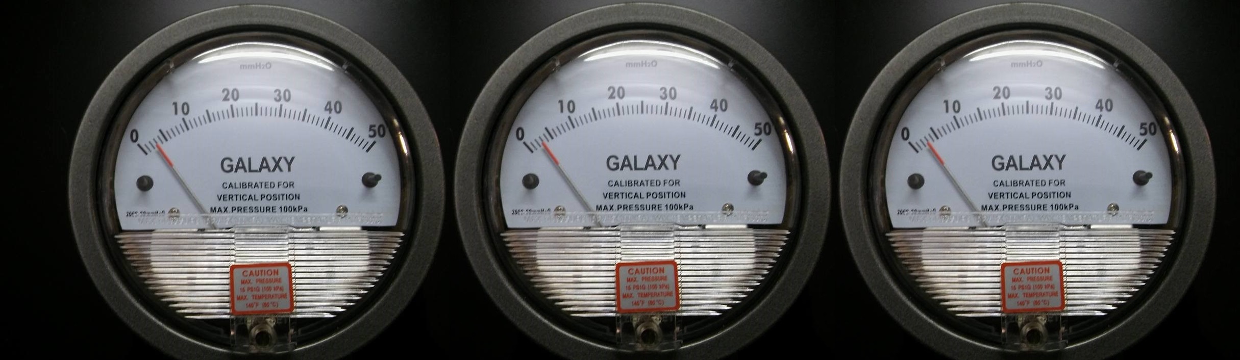 Galaxy Magnehelic Gauge Model G2000-10mm Range 0-10 Mm