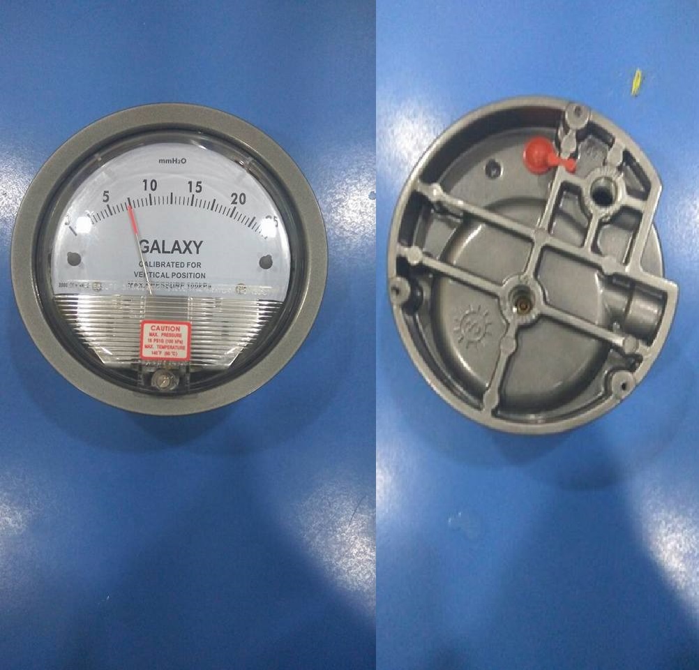 Galaxy Magnehelic Gauge Model G2000-25mm Range 0-25 Mm Wc
