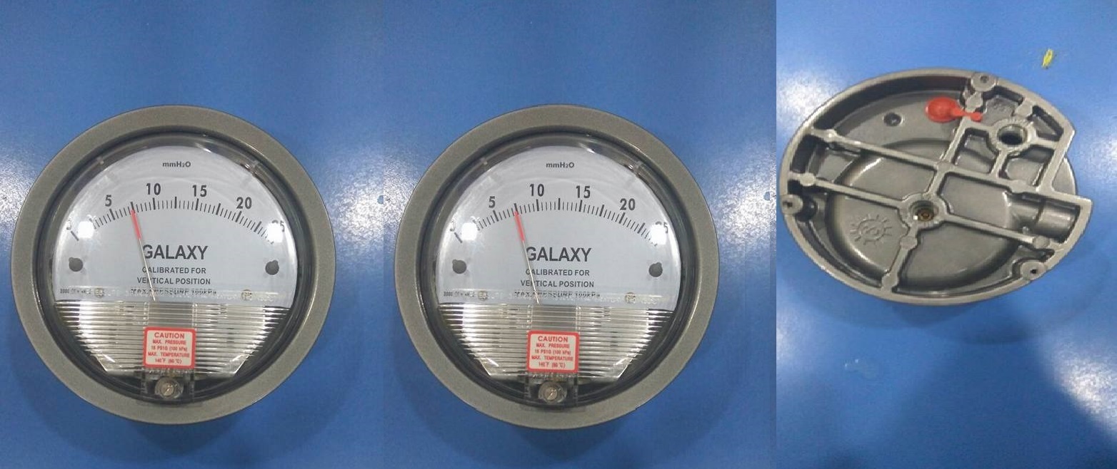Galaxy Magnehelic Gauge Model G2000-50mm Range 0-50 Mm Wc