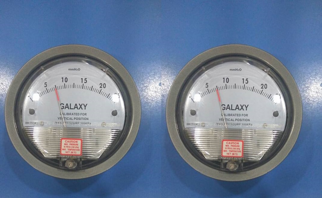 Galaxy Magnehelic Gauge Model G2000-50mm Range 0-50 Mm Wc