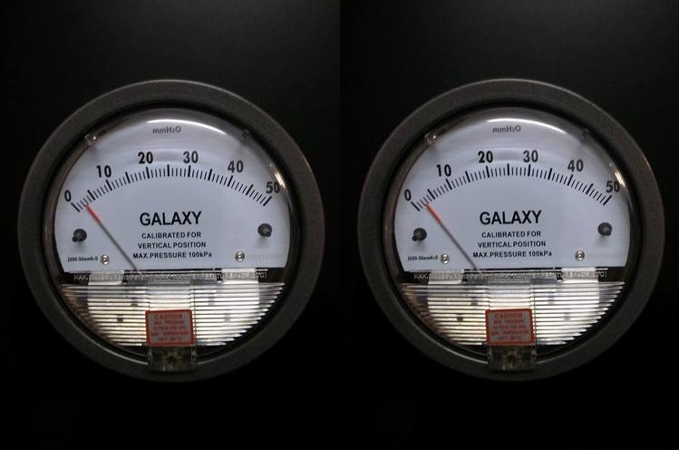 Galaxy Magnehelic Gauge Model G2000-250mm Range 0-250 Mm Wc
