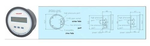 Galaxy D5 Mini Digital Differential Pressure Gauge