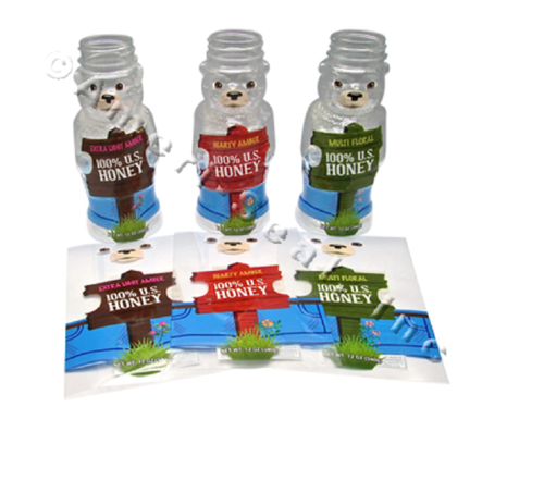 Honey Packaging Shrink Label - PVC Material, Round Shape, Hot Melt Adhesive | Custom Color Shrink Sleeves for Seamless Product Dressing