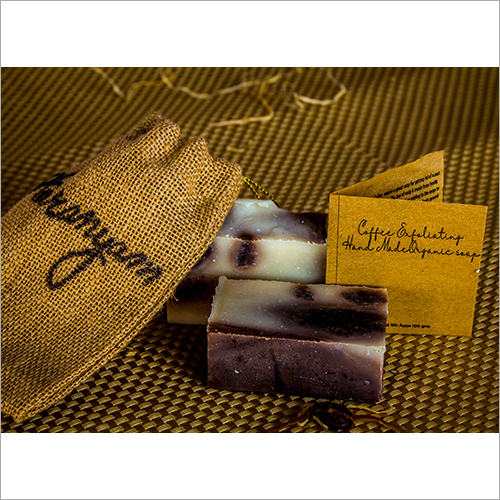 Coffee Exfoliating Body Organic Soap - 100g | Pure Vegetarian, Gluten Free, Chemical Free, Gentle on Skin, High Foam