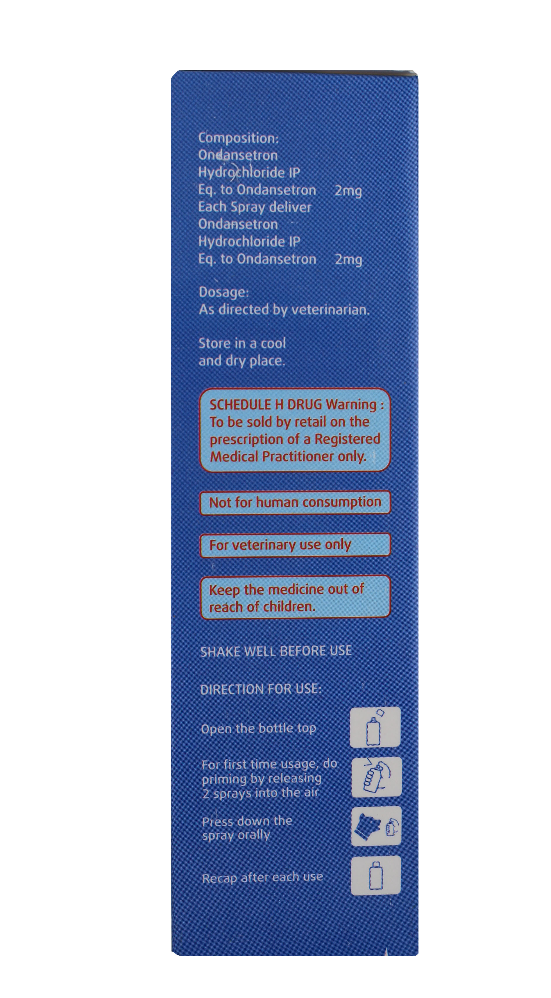 Emepet 15ml-ondancetron Hydrochloride 2mg Ingredients: Chemicals