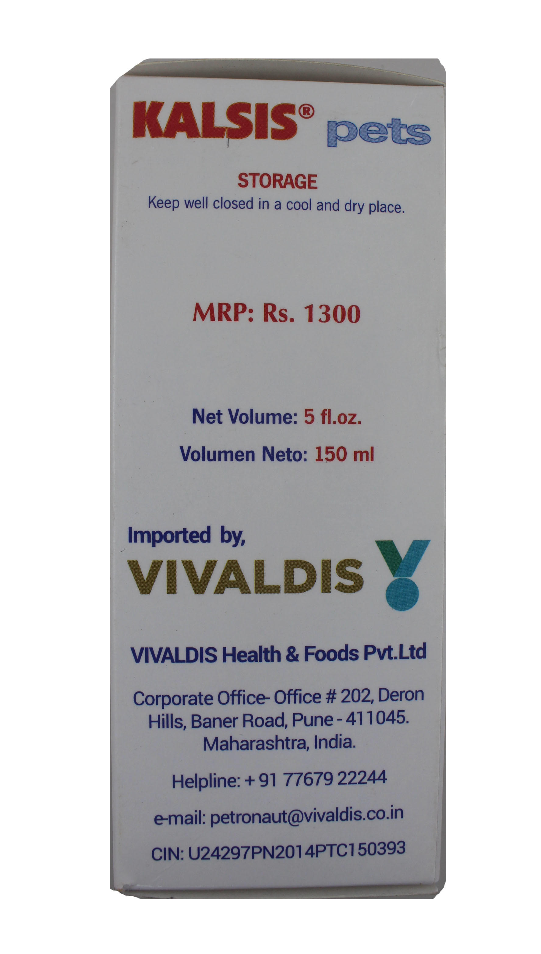 Kalsis 150ml-calcium Chloride 2.25g+magness Ingredients: Chemicals