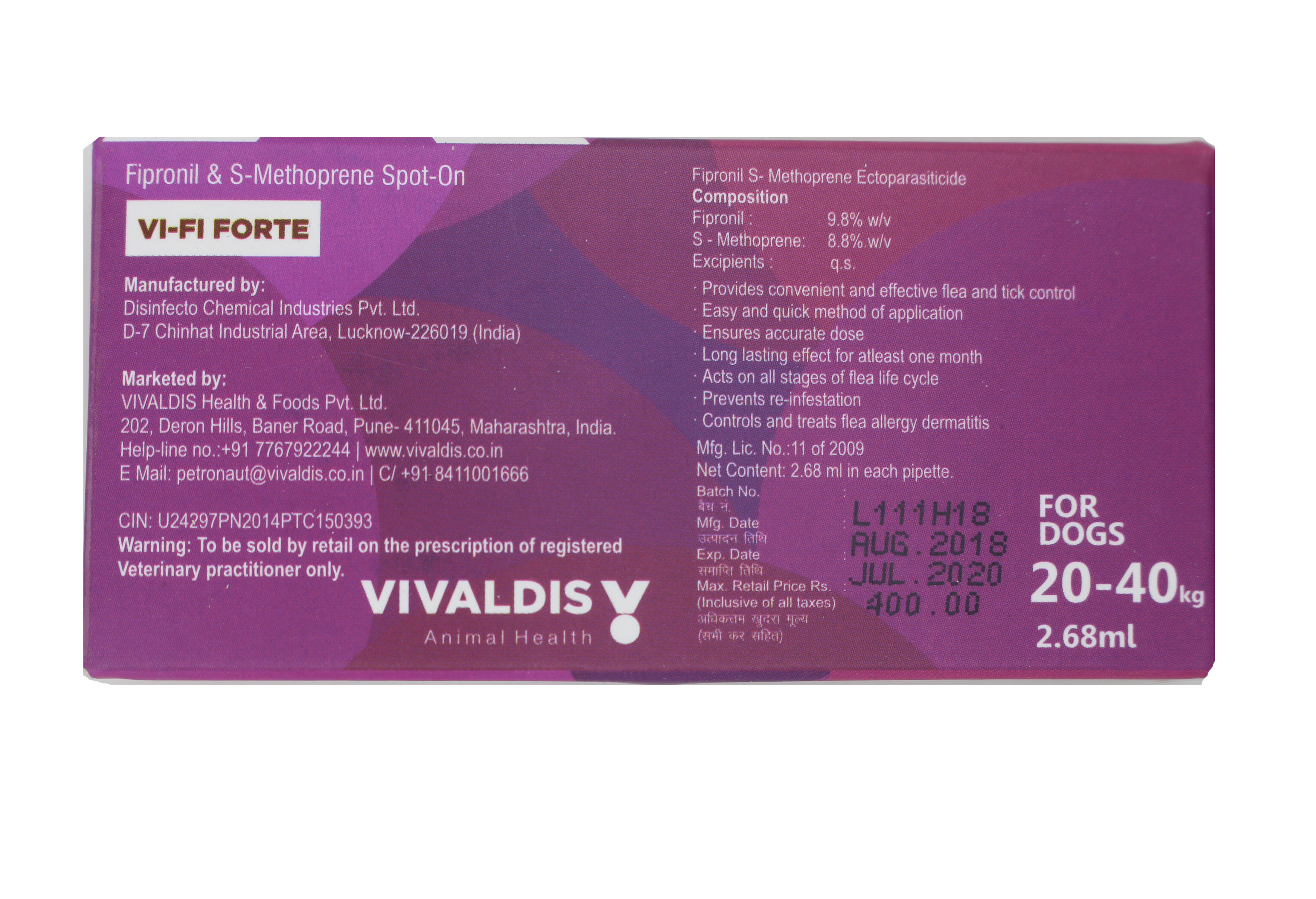 Liquid Vi-fi 2.68ml Single Pip