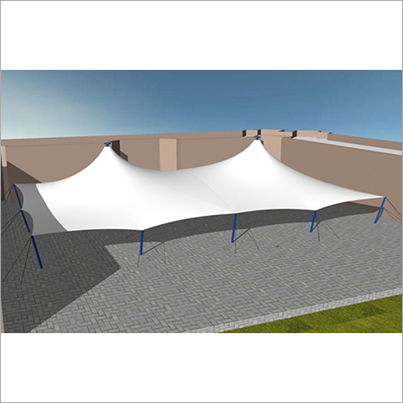 Tensile Structure - Pvc Coated Polyester, Customizable Dimensions, White Color | Uv Absorbing, Fire Rated Class A, Professional Installation, 5-year Warranty