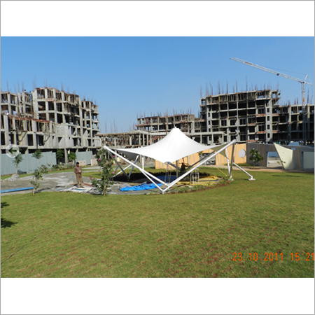 Tensile Structure - Pvc Coated Polyester, Customizable Dimensions, White Color | Uv Absorbing, Fire Rated Class A, Professional Installation, 5-year Warranty