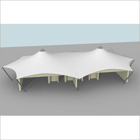 Tensile Structure - Pvc Coated Polyester, Customizable Dimensions, White Color | Uv Absorbing, Fire Rated Class A, Professional Installation, 5-year Warranty