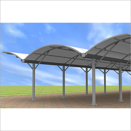 Tensile Structure - Pvc Coated Polyester, Customizable Dimensions, White Color | Uv Absorbing, Fire Rated Class A, Professional Installation, 5-year Warranty