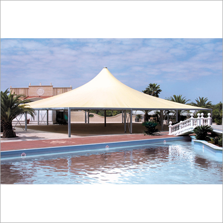 Tensile Structure - Pvc Coated Polyester, Customizable Dimensions, White Color | Uv Absorbing, Fire Rated Class A, Professional Installation, 5-year Warranty